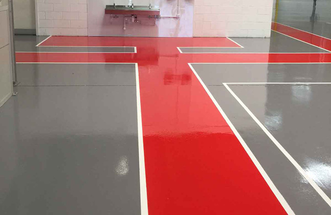 Chemical resistance and antistatic flooring properties are extremely useful in printing facilities